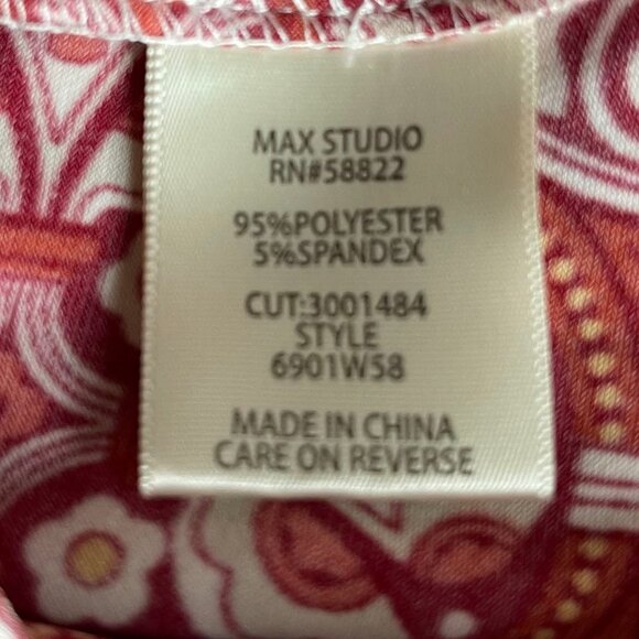 MAX STUDIO Women’s Sleeveless Tie-Waist Dress – Red & White, Size XS - Picture 11 of 12